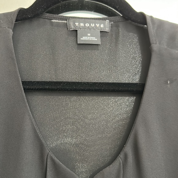 Trouvé Tie Blouse in Black (M) - Picture 2 of 4